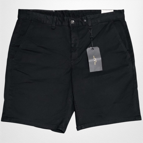 rag & bone Other - Rag & Bone Classic Chino Shorts Black Mens 34(35)  x 9" Stretch Fit 2 Slim NWT